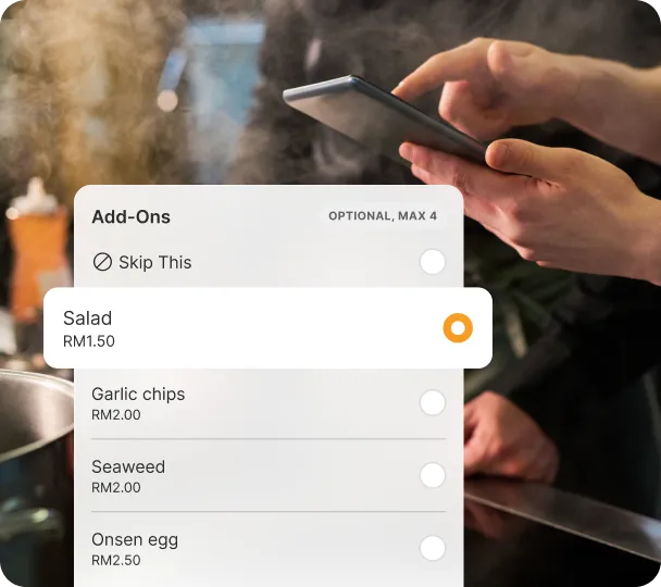 An optimised menu that sells for you
