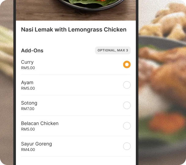 One menu, always in sync