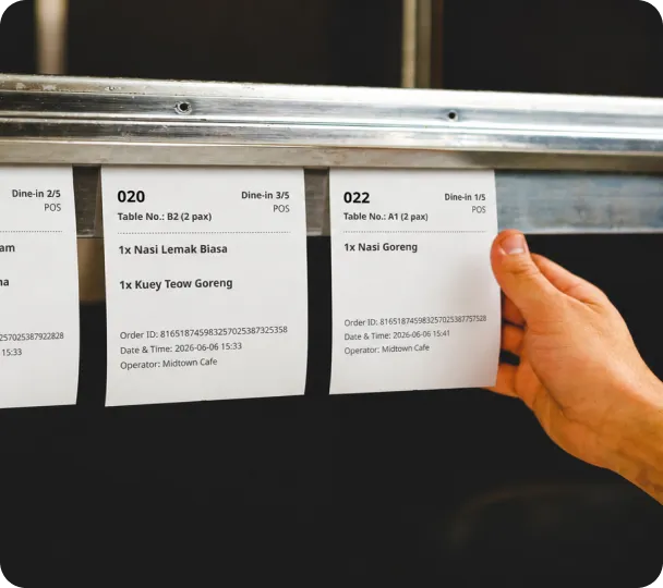 Orders sync to your POS in real time