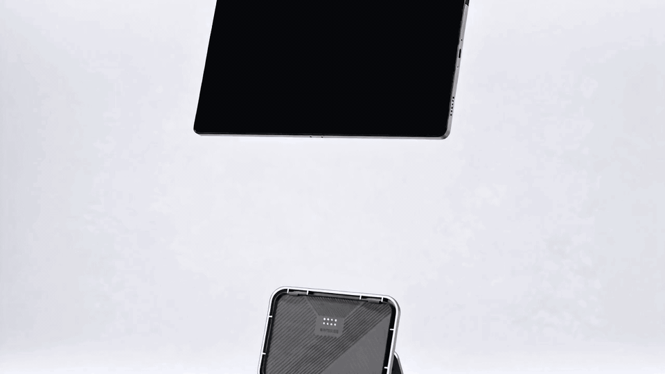 EPOS Series 5 tablet balanced on its countertop dock